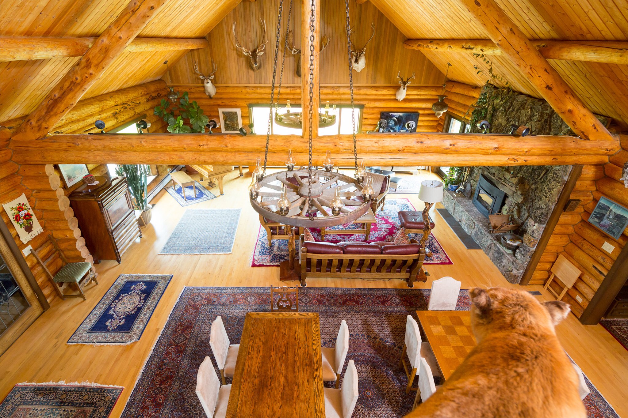 Western-inspired decor is a feature of the lodge at Thanksgiving Ranch.