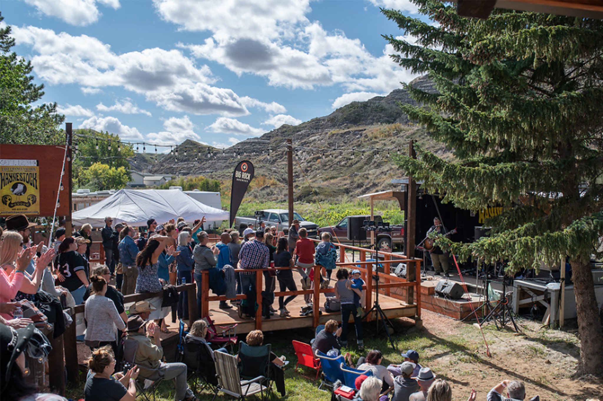 A photo of the Waynestock music festival in Wayne AB.